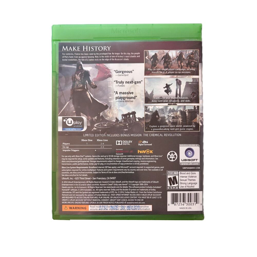 XBox One Assassin's Creed Unity - Picture 3 of 4